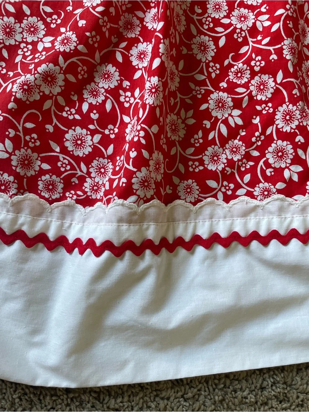 Vtg 70's Prairie Pinafore Apron Dress Bonnet Set Cottagecore Youth or Adult XS